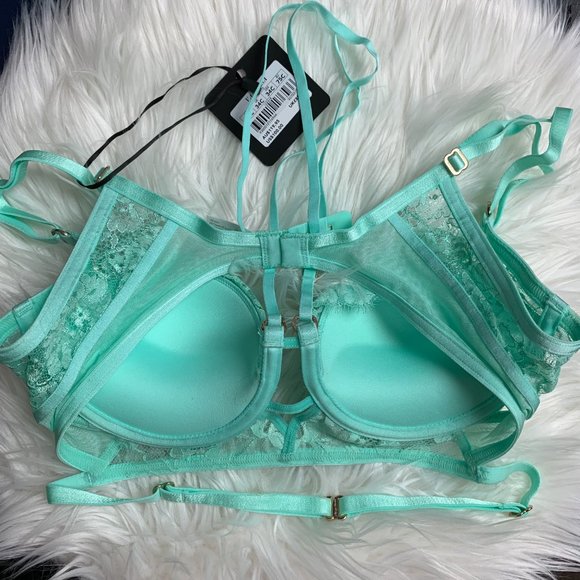 NWT Honey Birdette Vanessa Mint Bra - Picture 9 of 16